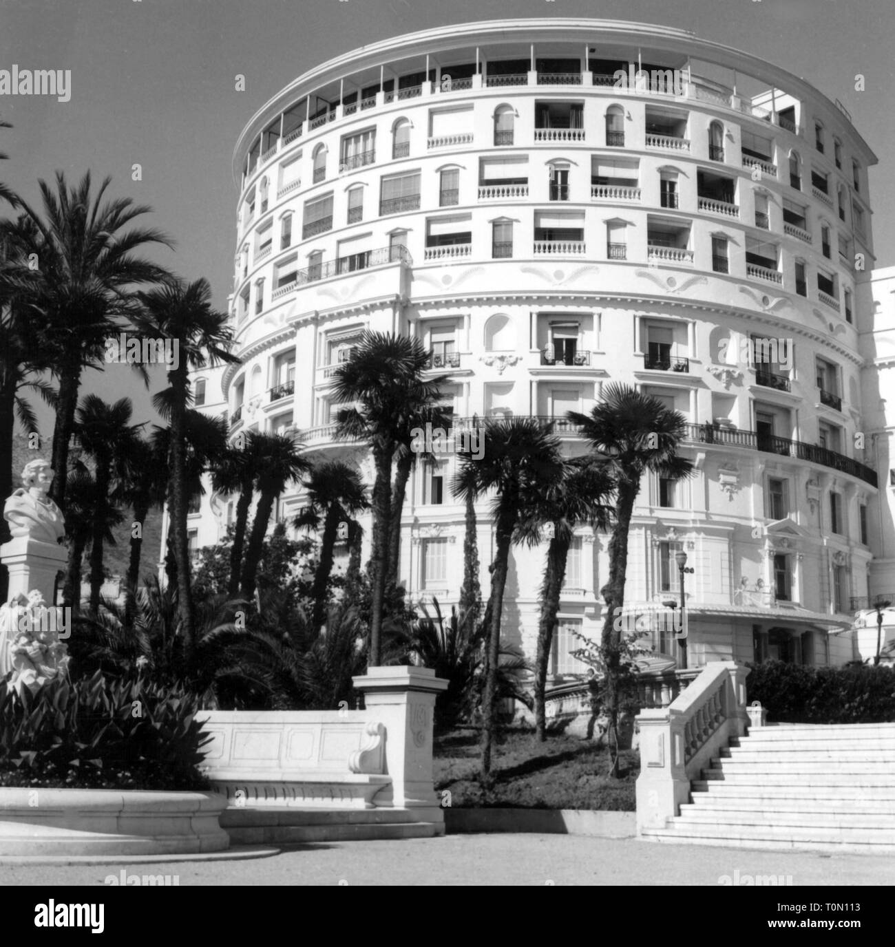 Géographie / billet, de Monaco, de la construction, de l'Hôtel de Paris, vue extérieure, 1960 Additional-Rights Clearance-Info,--Not-Available Banque D'Images