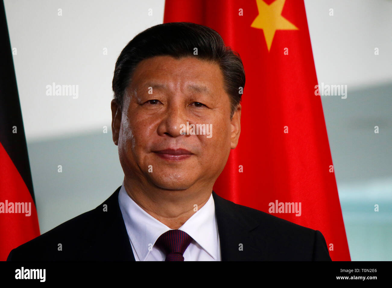 Xi Jinping - Treffen der dt. Bundeskanzlerin mit dem chinesischen, Staatspraesidenten Bundeskanzleramt, 5. Juli 2017, Berlin (nur für redaktionelle V Banque D'Images