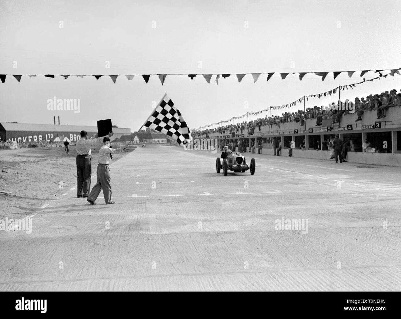 MG K3, Billy Cotton, W.Wilkinson, a terminé 3ème Junior Brooklands Car Club International Trophy 2/8/1937 Banque D'Images