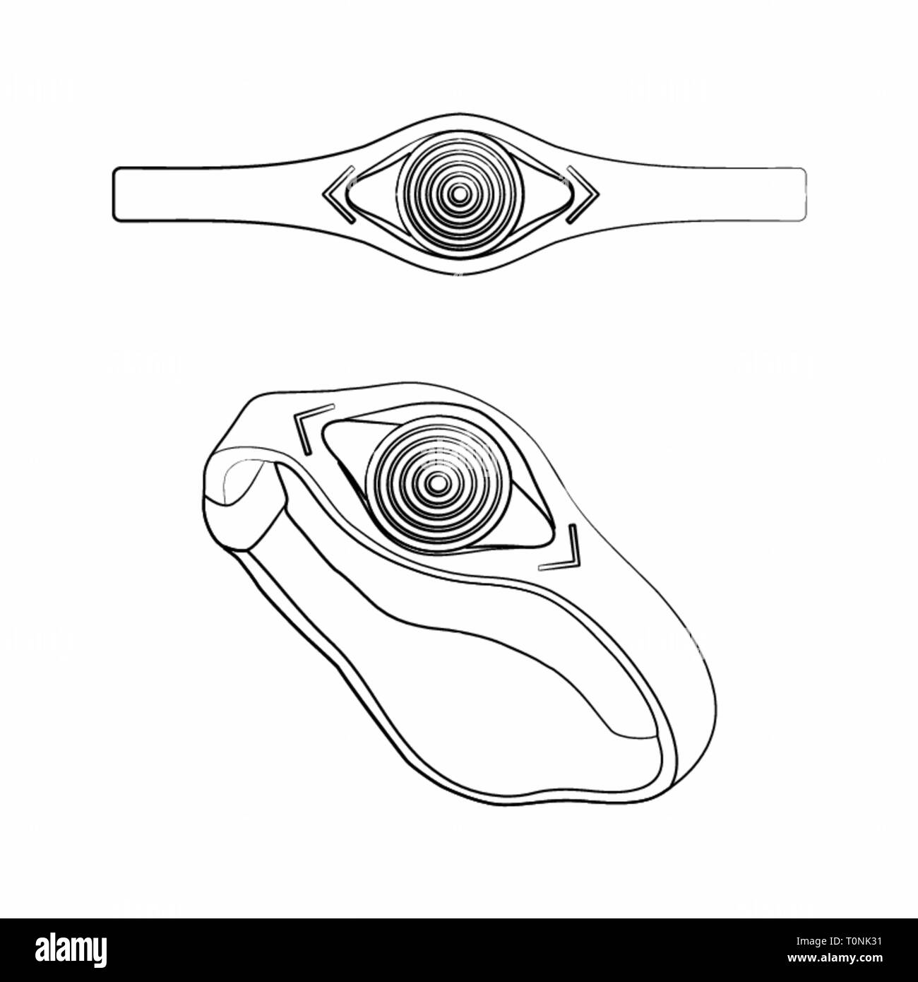 Bracelet quantique silhouette artistique Illustration de Vecteur