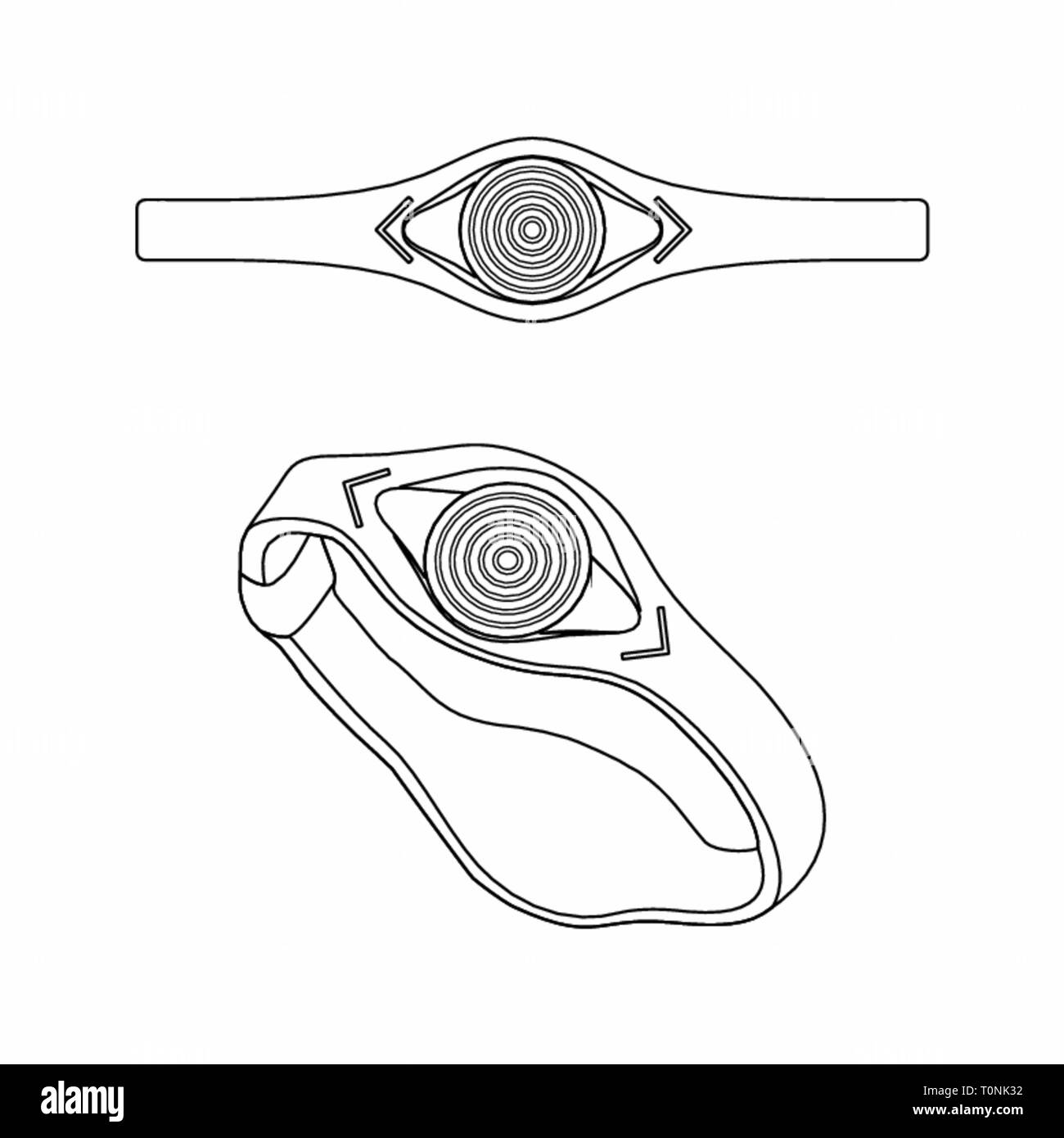 Icône bracelet quantique Illustration de Vecteur