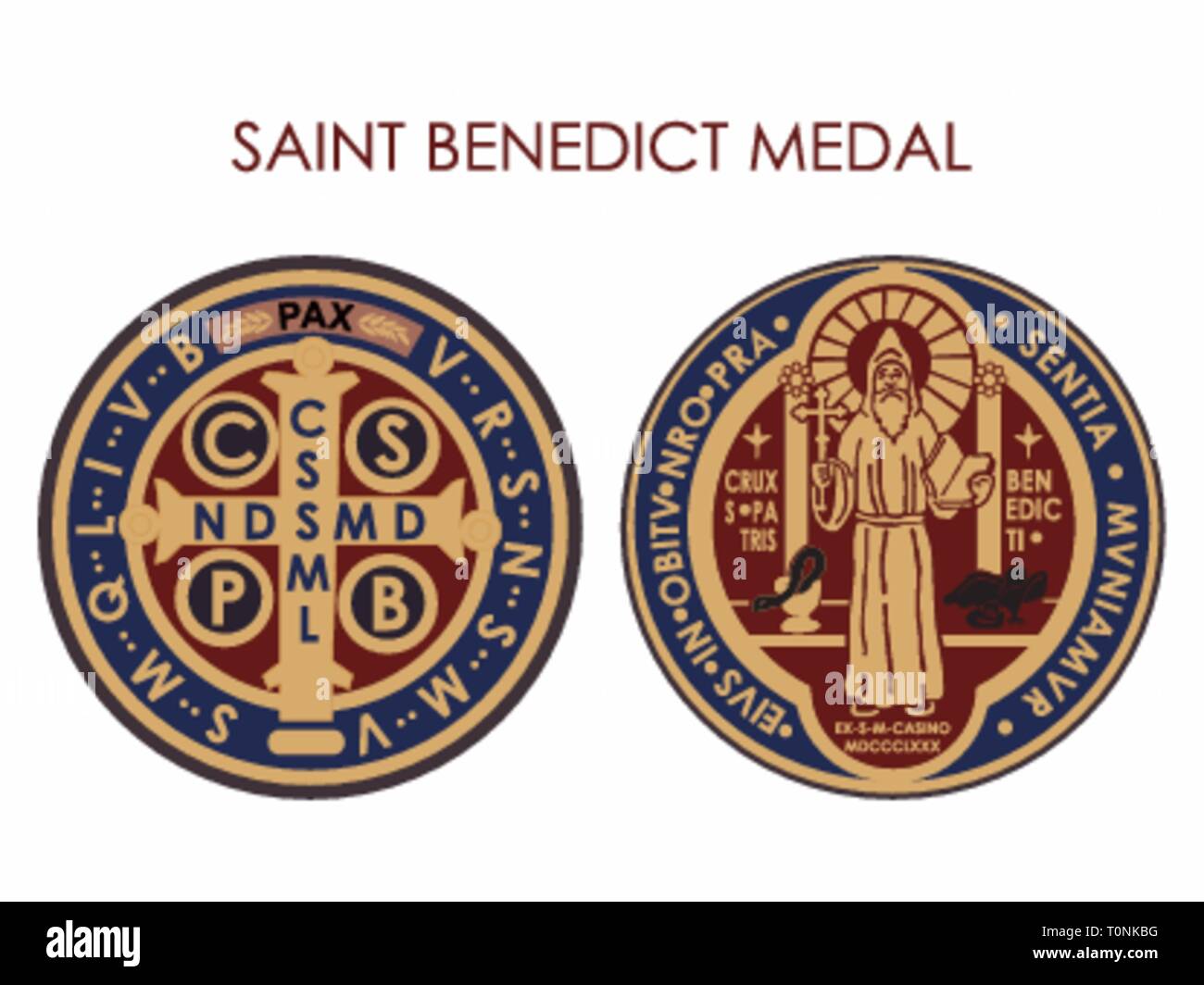Médaille de Saint Benoît Illustration de Vecteur