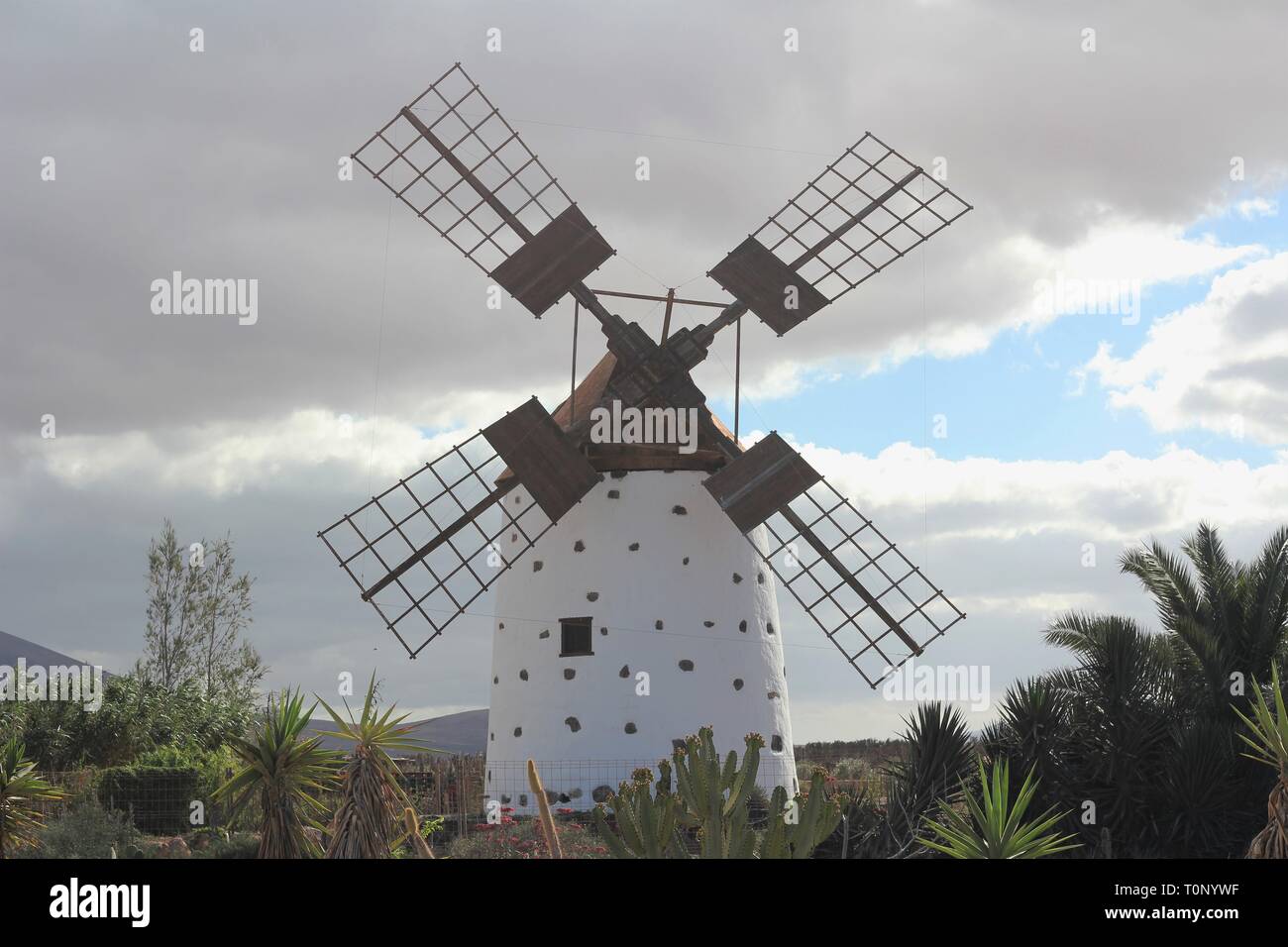 Molino de El Roque près de El Cotillo, Fuerteventura, Espagne Banque D'Images