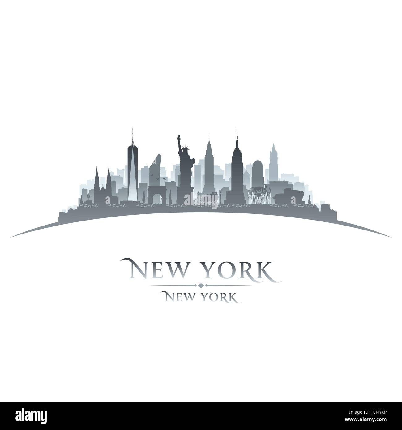 New York city skyline silhouette. Vector illustration Illustration de Vecteur