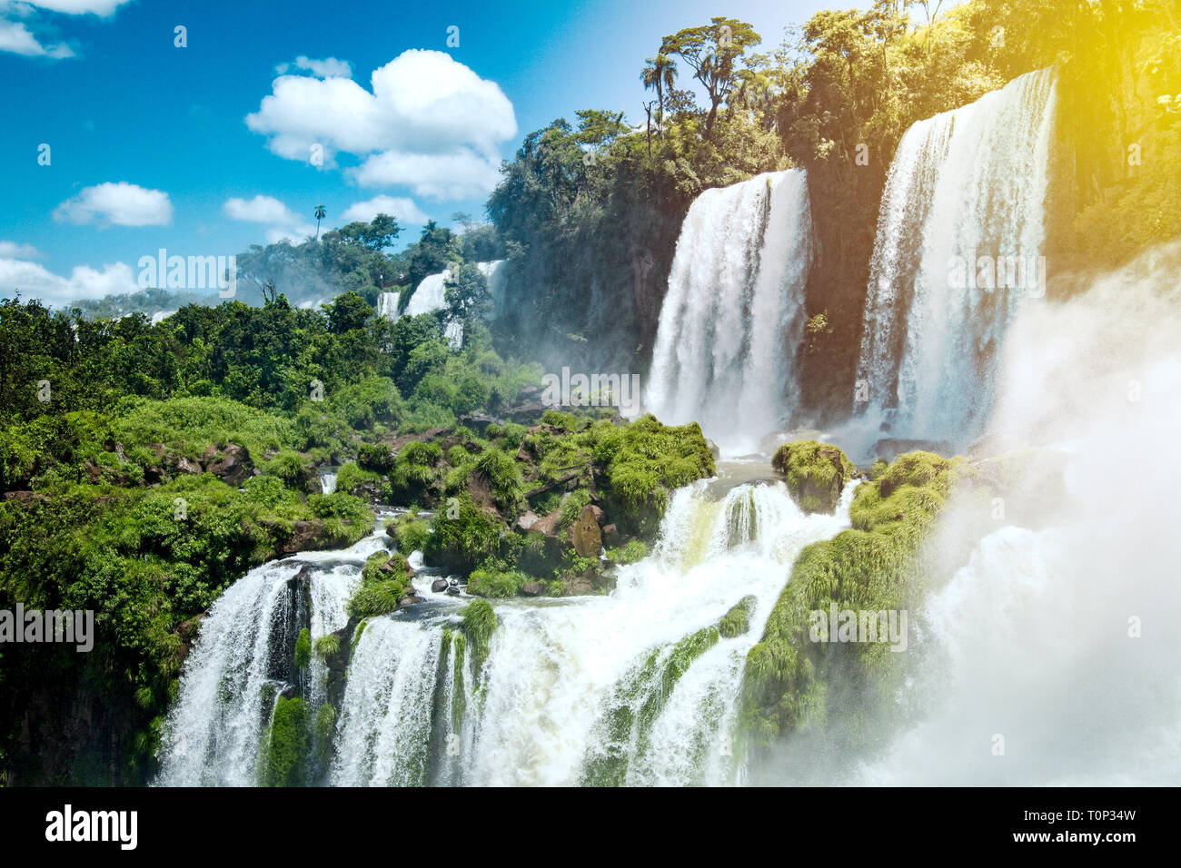 L'incroyable de chutes d'Iguazu au Brésil Banque D'Images