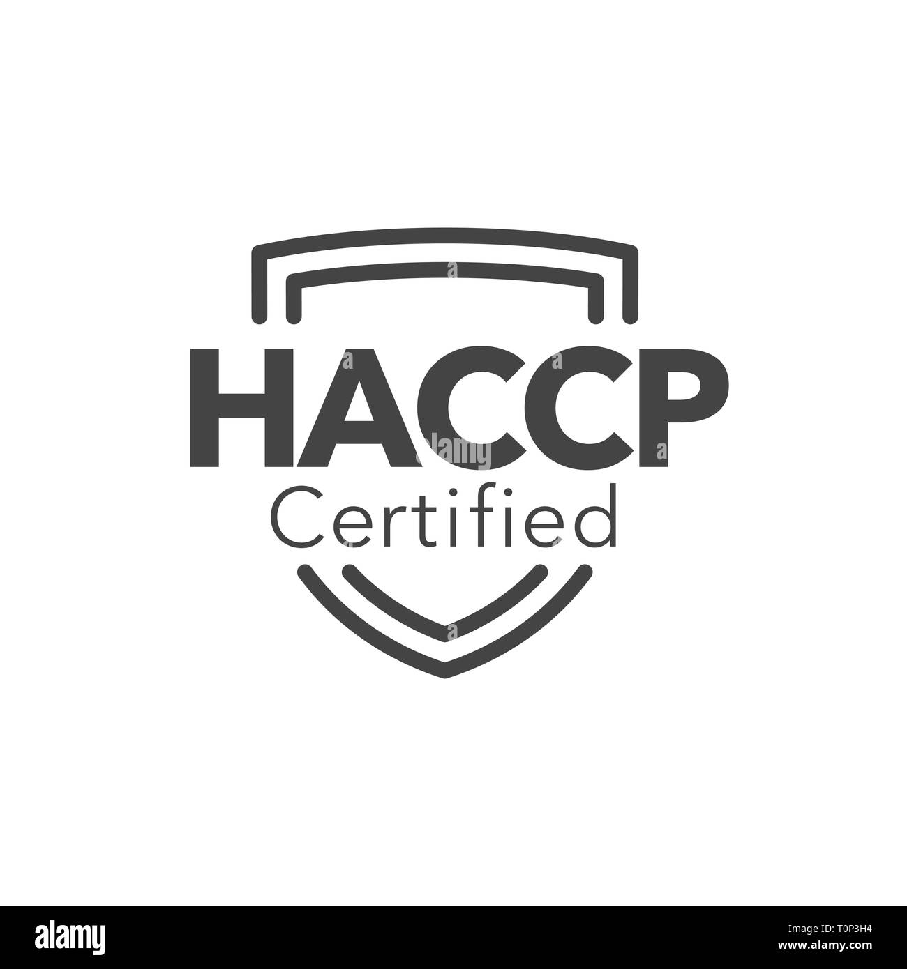 | HACCP Hazard Analysis Critical Control Points icône avec award ou coche Illustration de Vecteur
