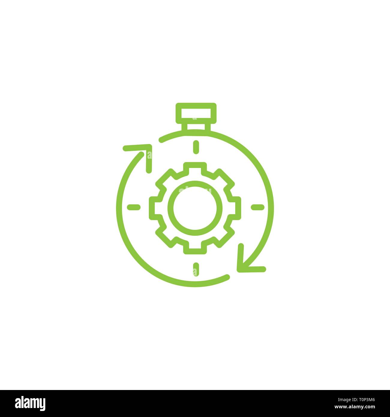 L'icône w Gestion du temps, dépêchez-vous, la date limite et à l'heure symbolique Illustration de Vecteur