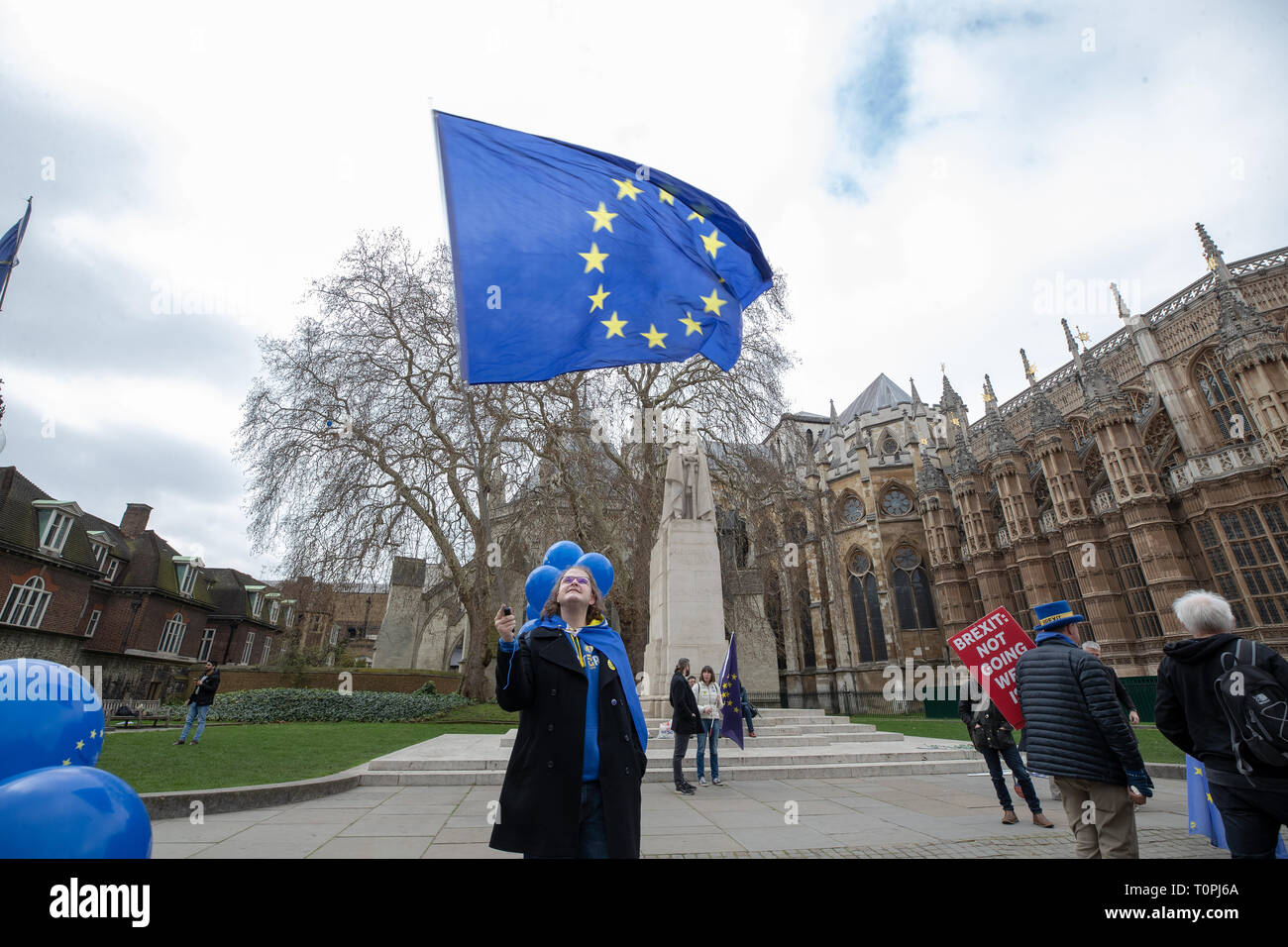 Londres, Royaume-Uni. Mar 21, 2019. Londres, Royaume-Uni. Jeudi 21 mars 2019.Anti-Brexit manifestants devant le Parlement, Crédit : Jason Richardson/Alamy Live News Banque D'Images