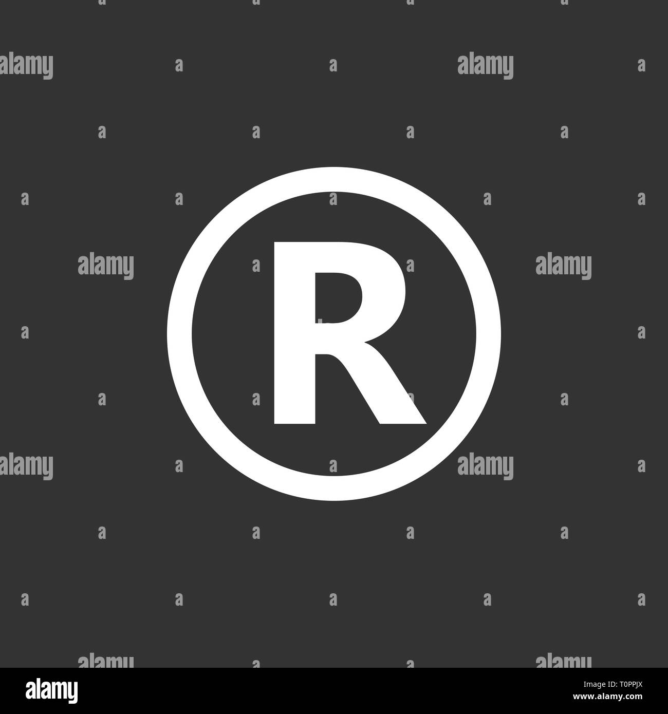 Registered trademark symbol Banque d'images noir et blanc - Alamy