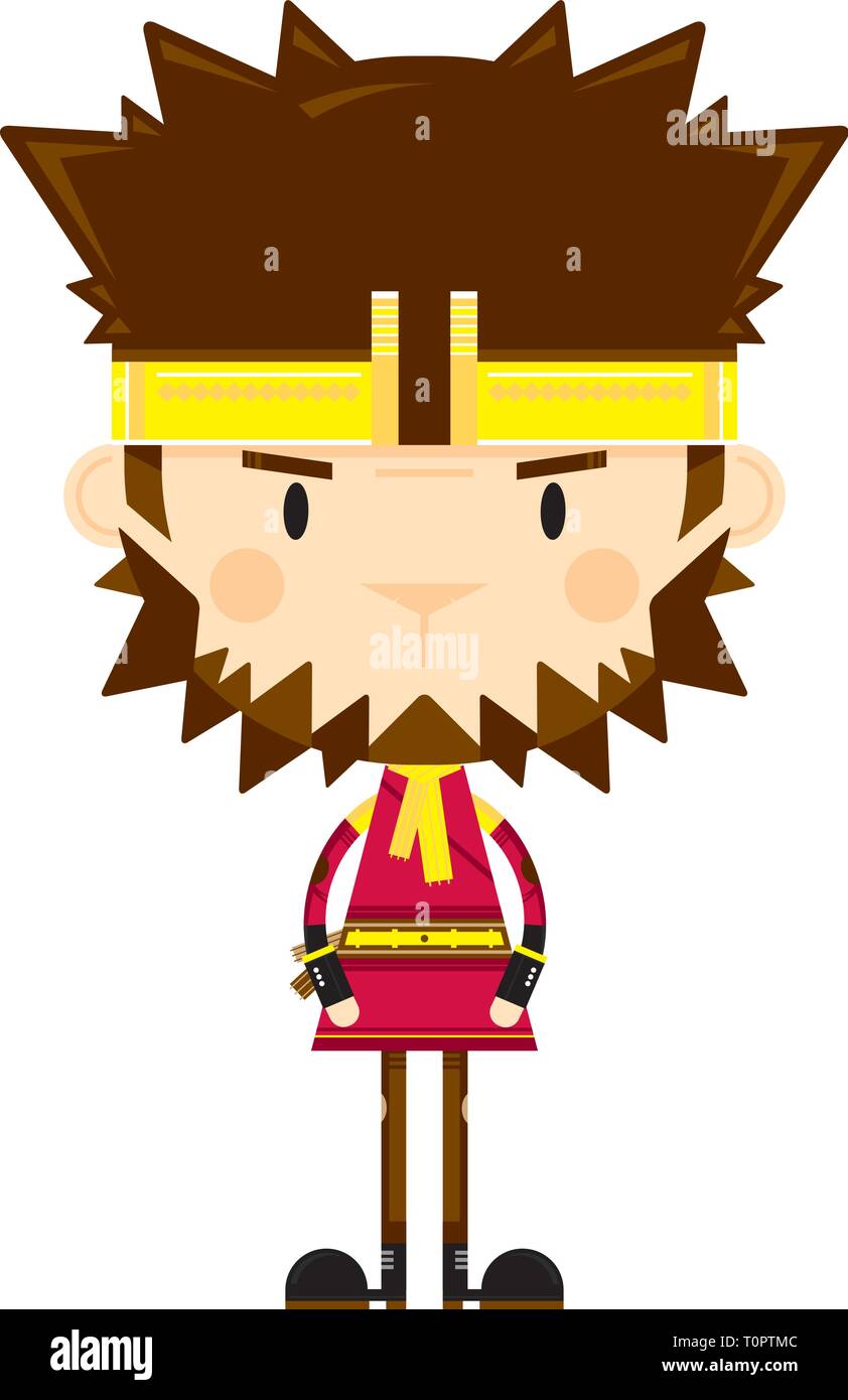 Cute Cartoon Sun Wukong Le Roi Singe mythique Illustration de Vecteur