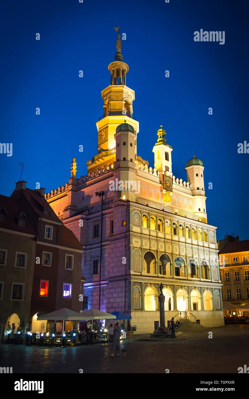 Ancien hôtel de ville de Poznan - capitale de la Grande Pologne Banque D'Images