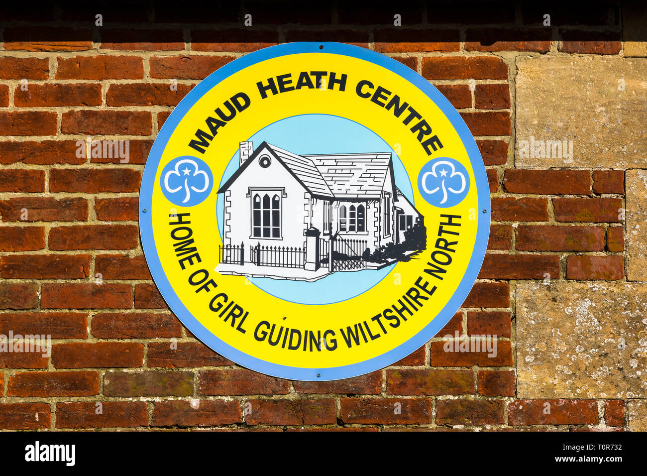 Enseigne à la Maud Heath Centre - Accueil du Guidisme North Wiltshire en Angleterre et une ancienne école de village Banque D'Images