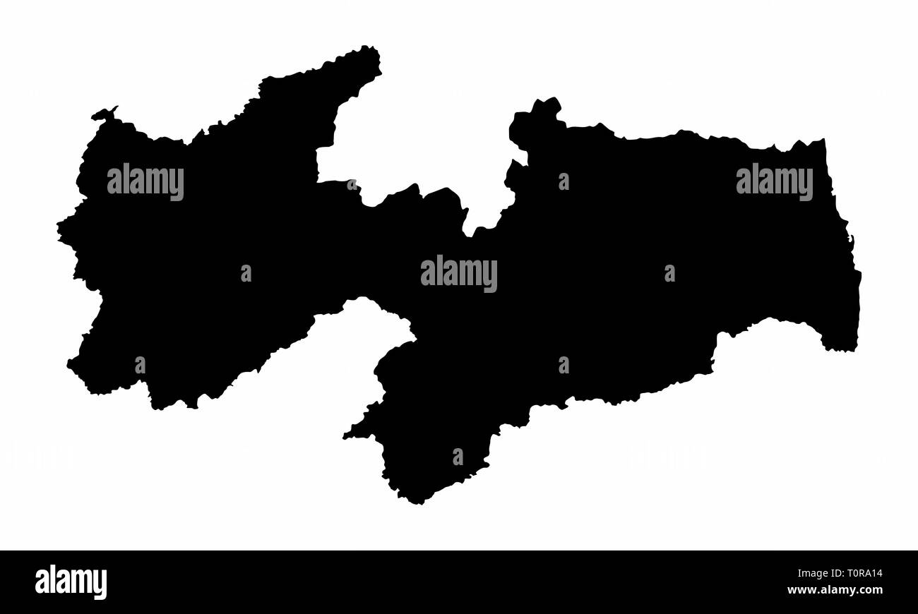 Carte de l'État de Paraiba Illustration de Vecteur