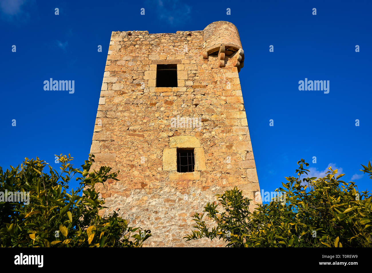 L'AGCS Watchtower vigia en cabanes de Castellon en Espagne Banque D'Images