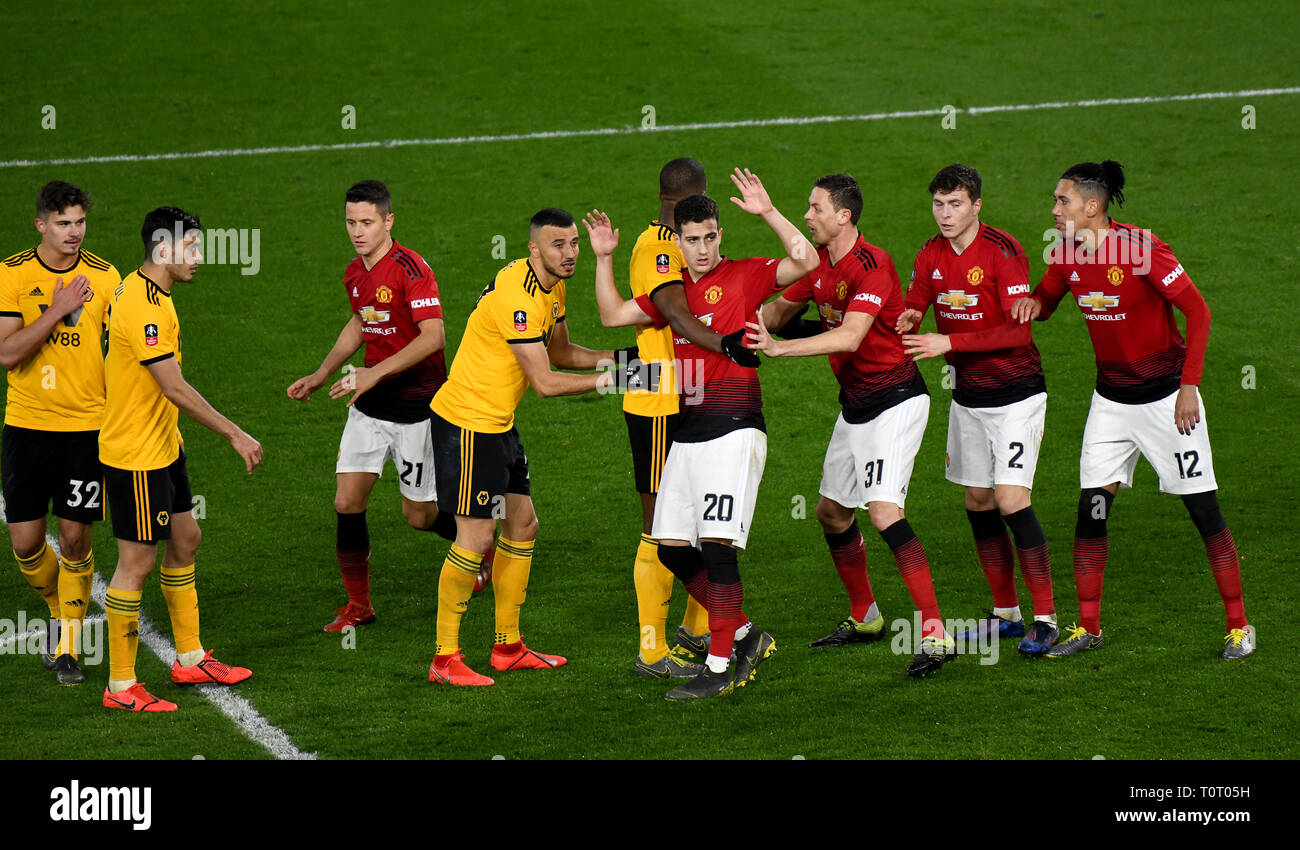 L'action de football Manchester United Wolverhampton Wanderers v 2019 Banque D'Images