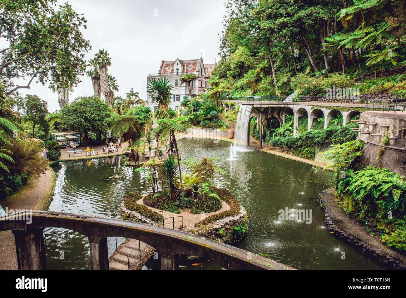 Funchal Madère,/Portugal-09.05.2018. Jardin tropical de Monte Palace sur l'île de Madère. Banque D'Images