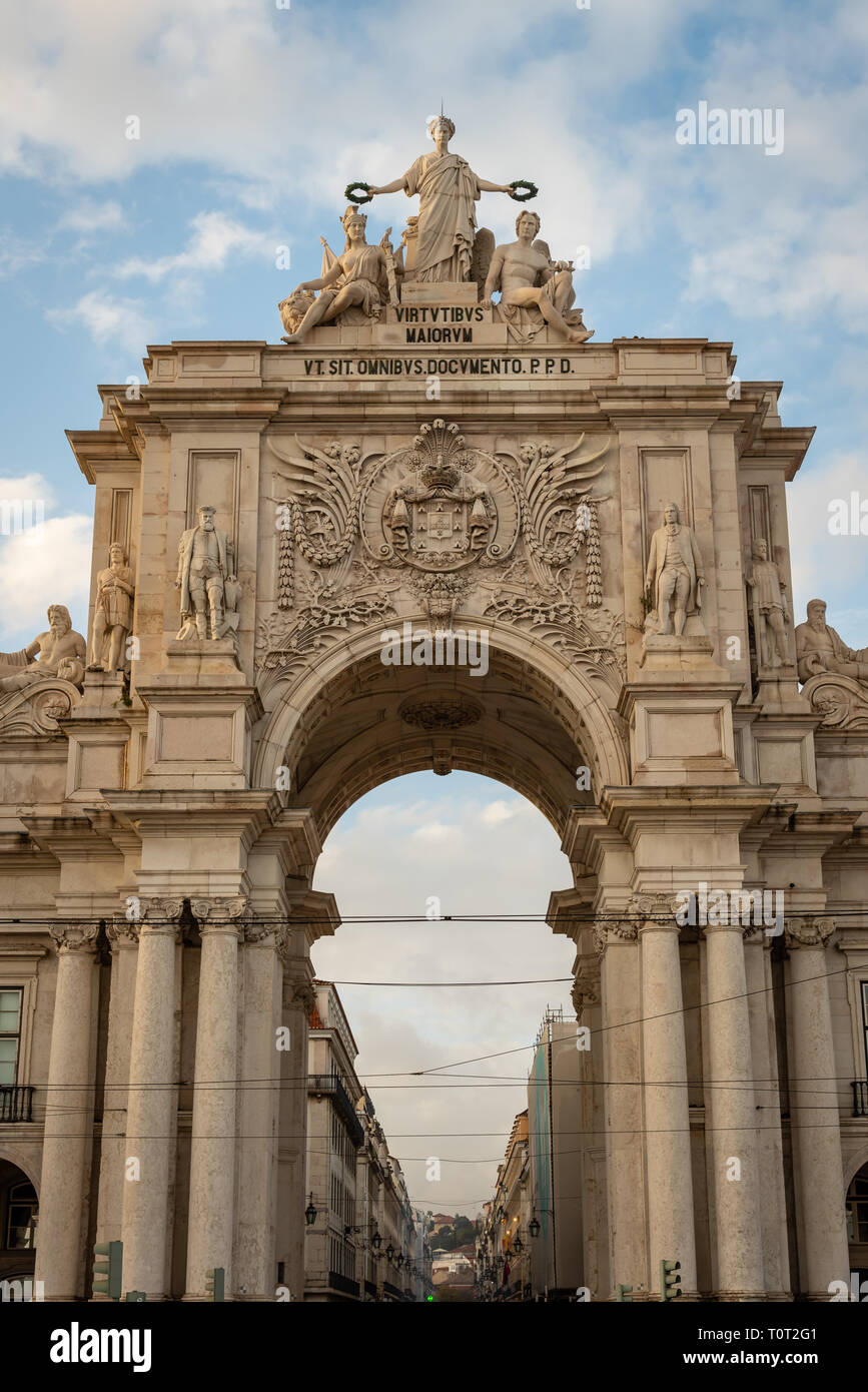 Arco da Rua Augusta, Lisbonne, Portugal Banque D'Images