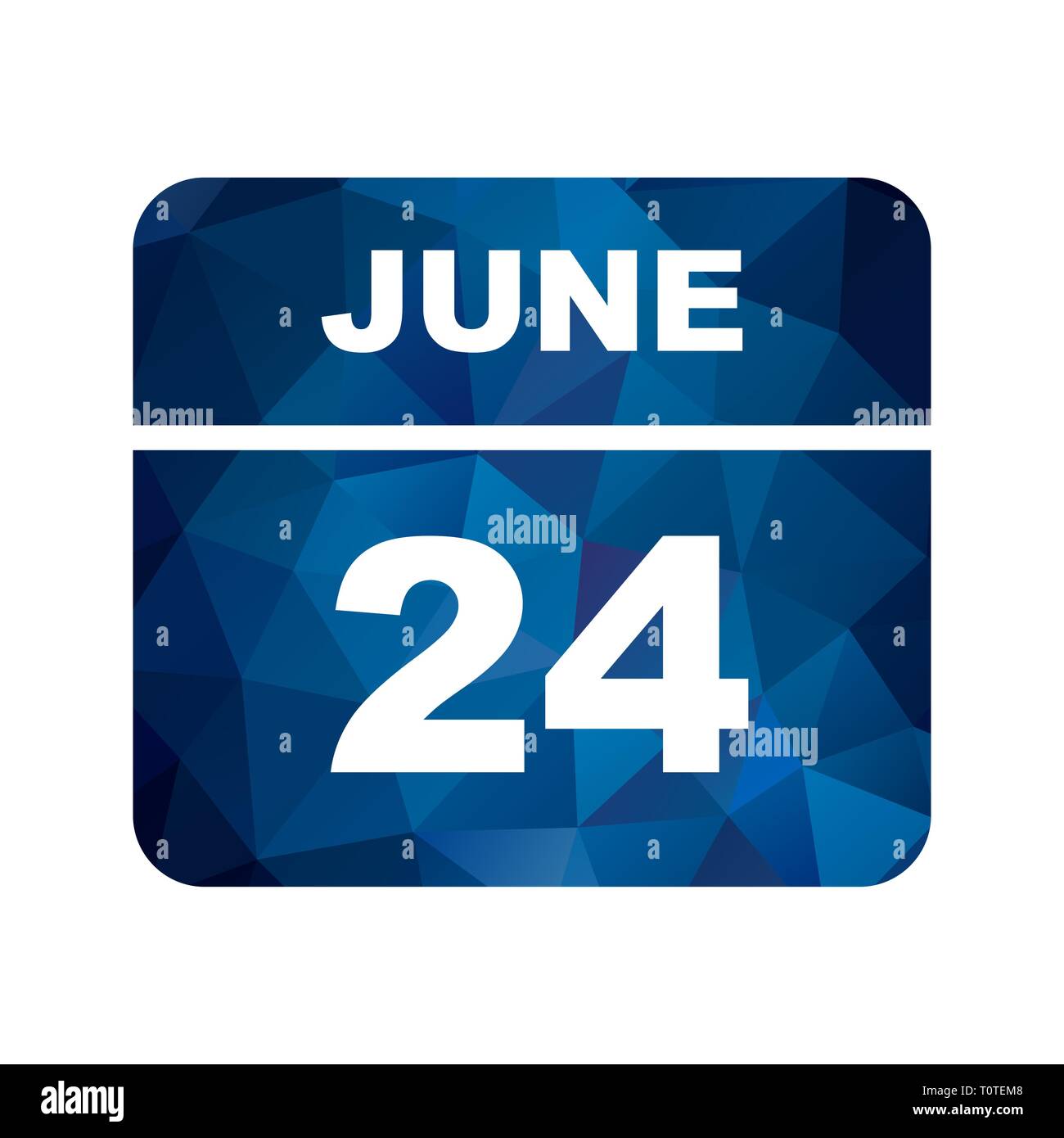 Le 24 juin, date à un seul jour calendrier Photo Stock - Alamy