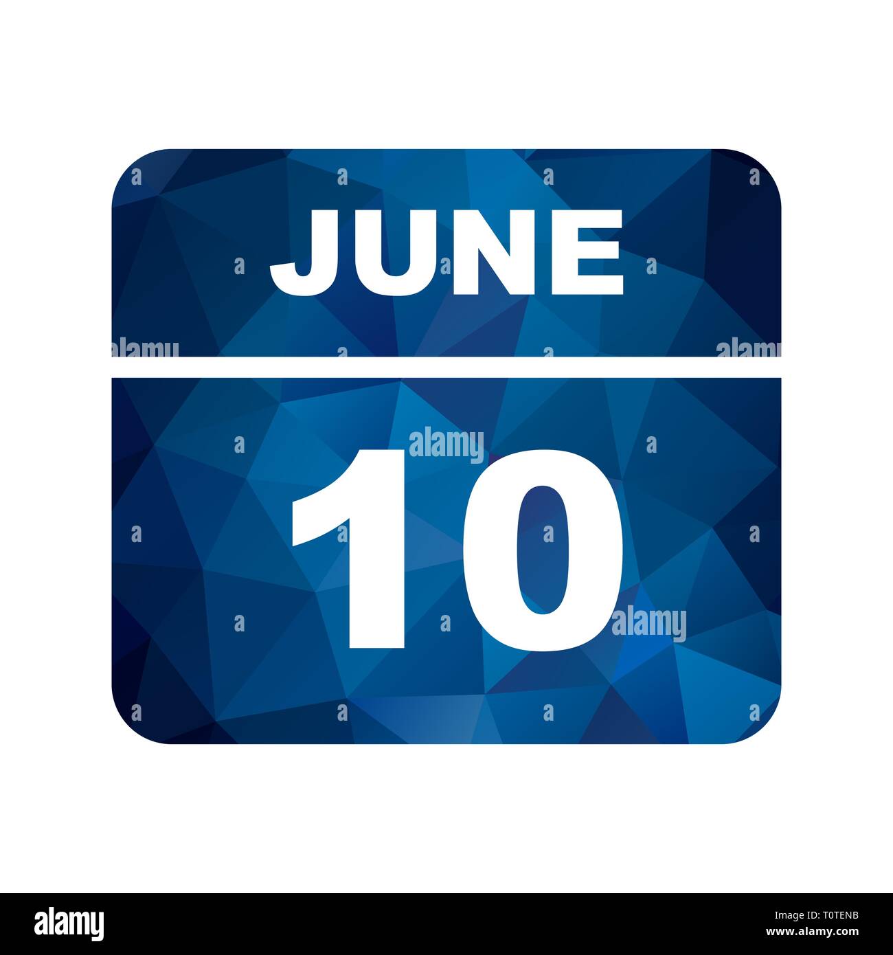 Date Du 10 juin sur une seule journée Photo Stock - Alamy