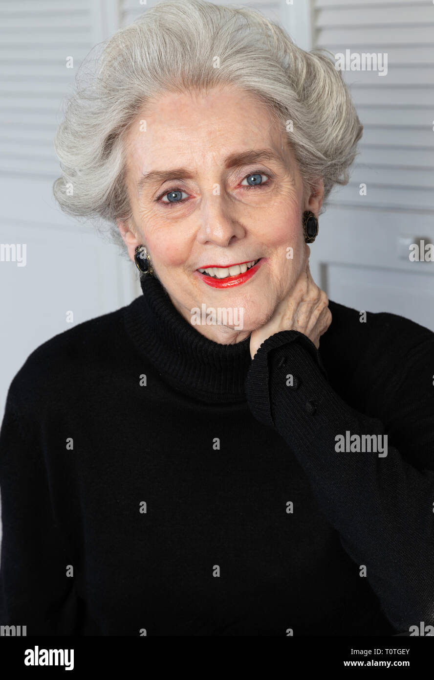 Smiling Mature Woman, USA Banque D'Images