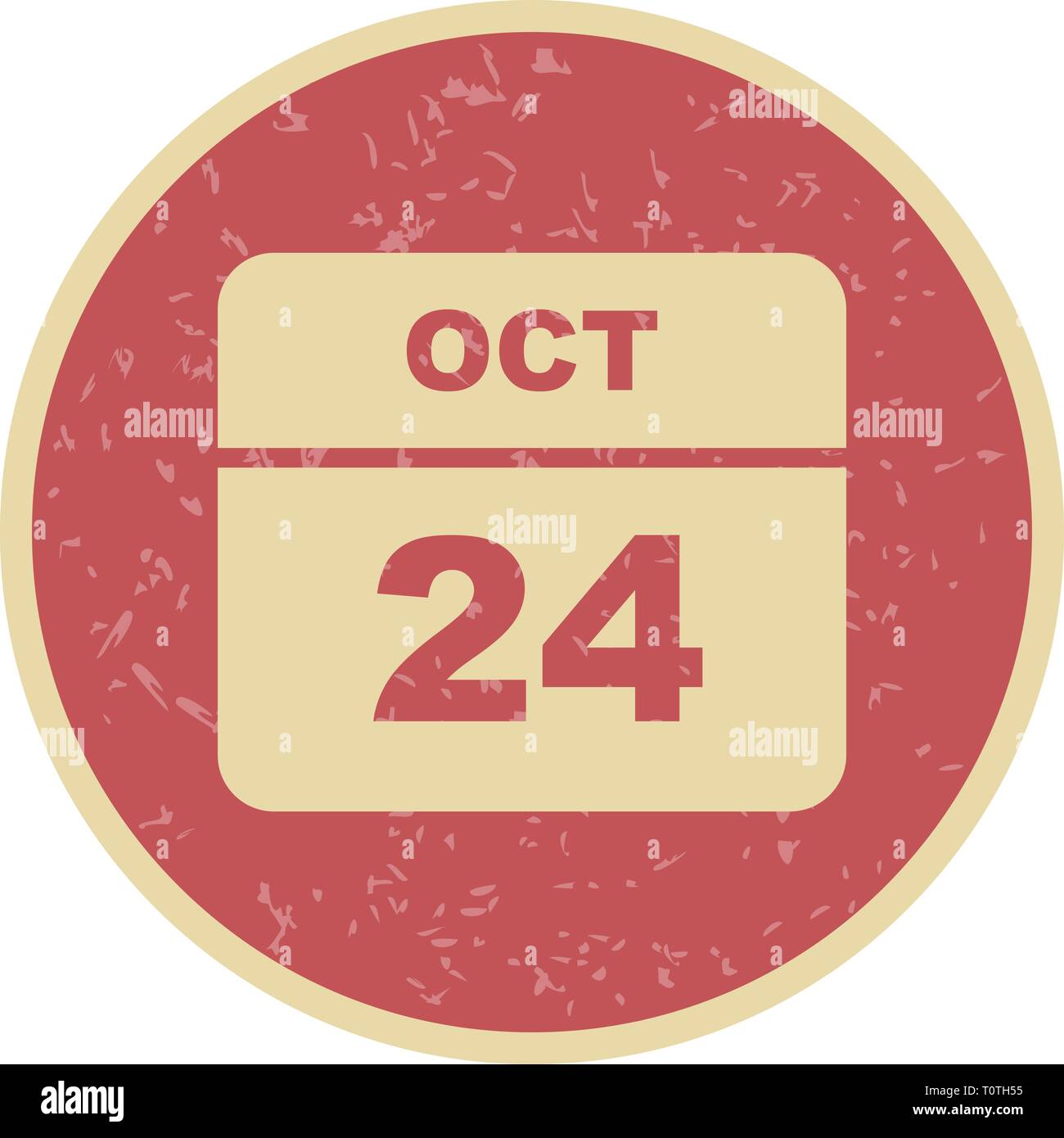 24 octobre, date à un seul jour calendrier Photo Stock - Alamy