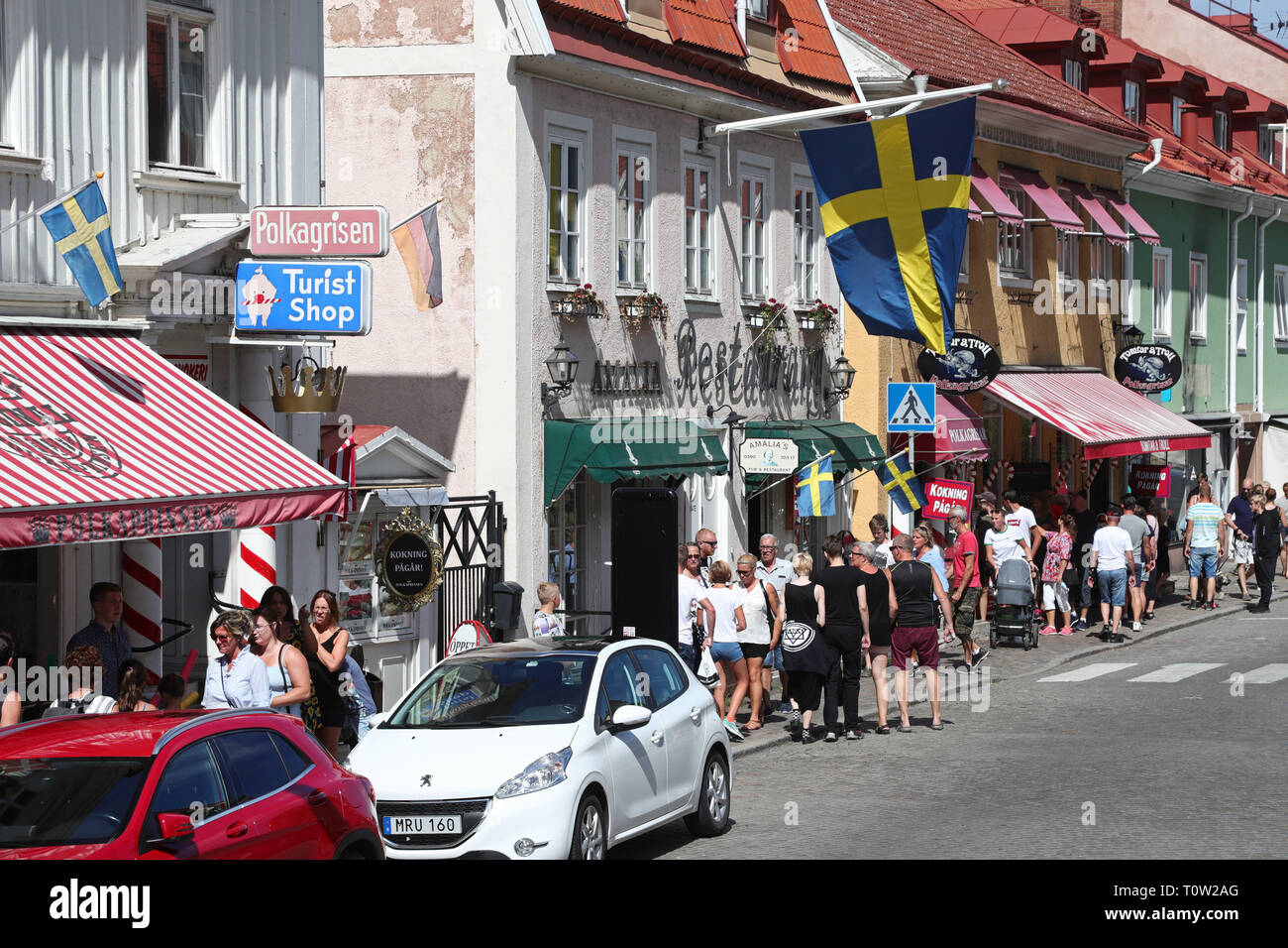 GRÄNNA, SUÈDE 20180804 Ville de Gränna. Jeppe Photo Gustafsson Banque D'Images