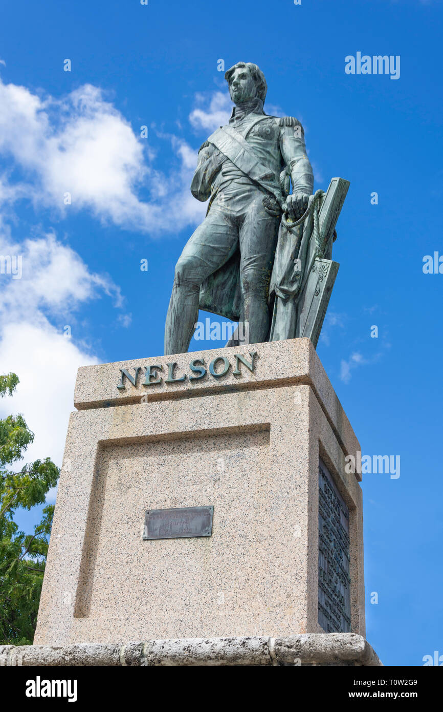 Statue de Lord Nelson, Place des Héros Nationaux, Bridgetown, Barbade, paroisse St Michael, Lesser Antilles, Caribbean Banque D'Images