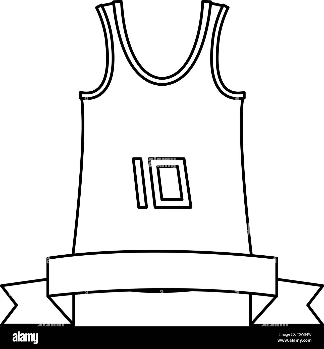 illustration vectorielle de haut de maillot sport de basket ball