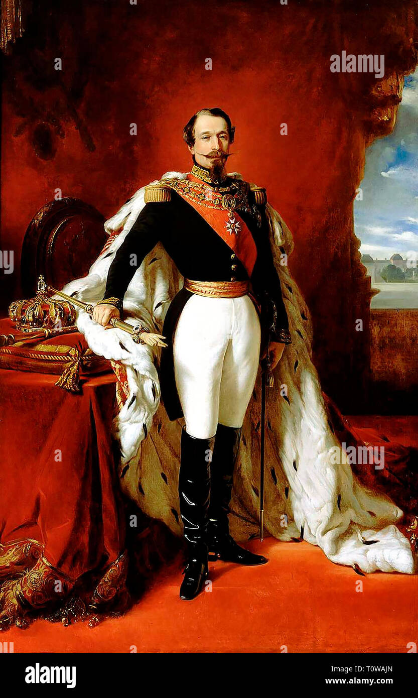 Portrait de Napoléon III (1808-1873) - Franz Xaver Winterhalter, 1855 Banque D'Images