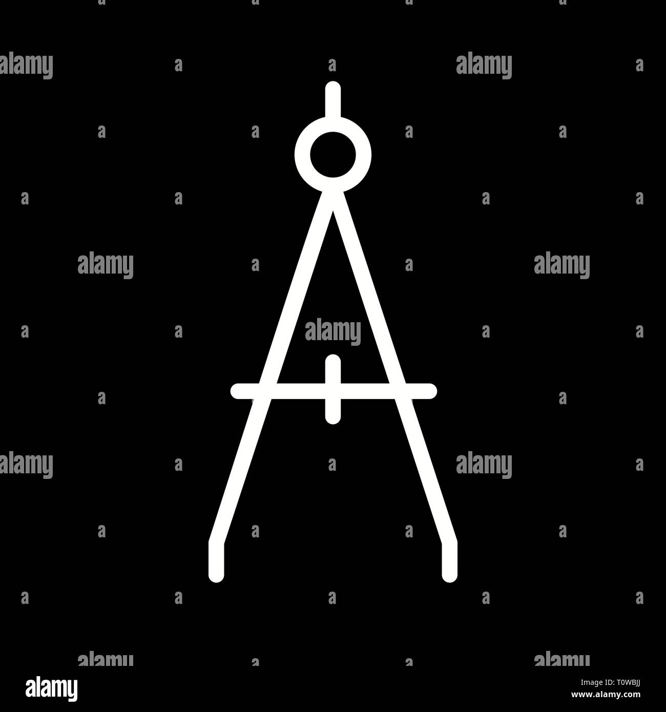 L'icône Boussole Illustration Banque D'Images