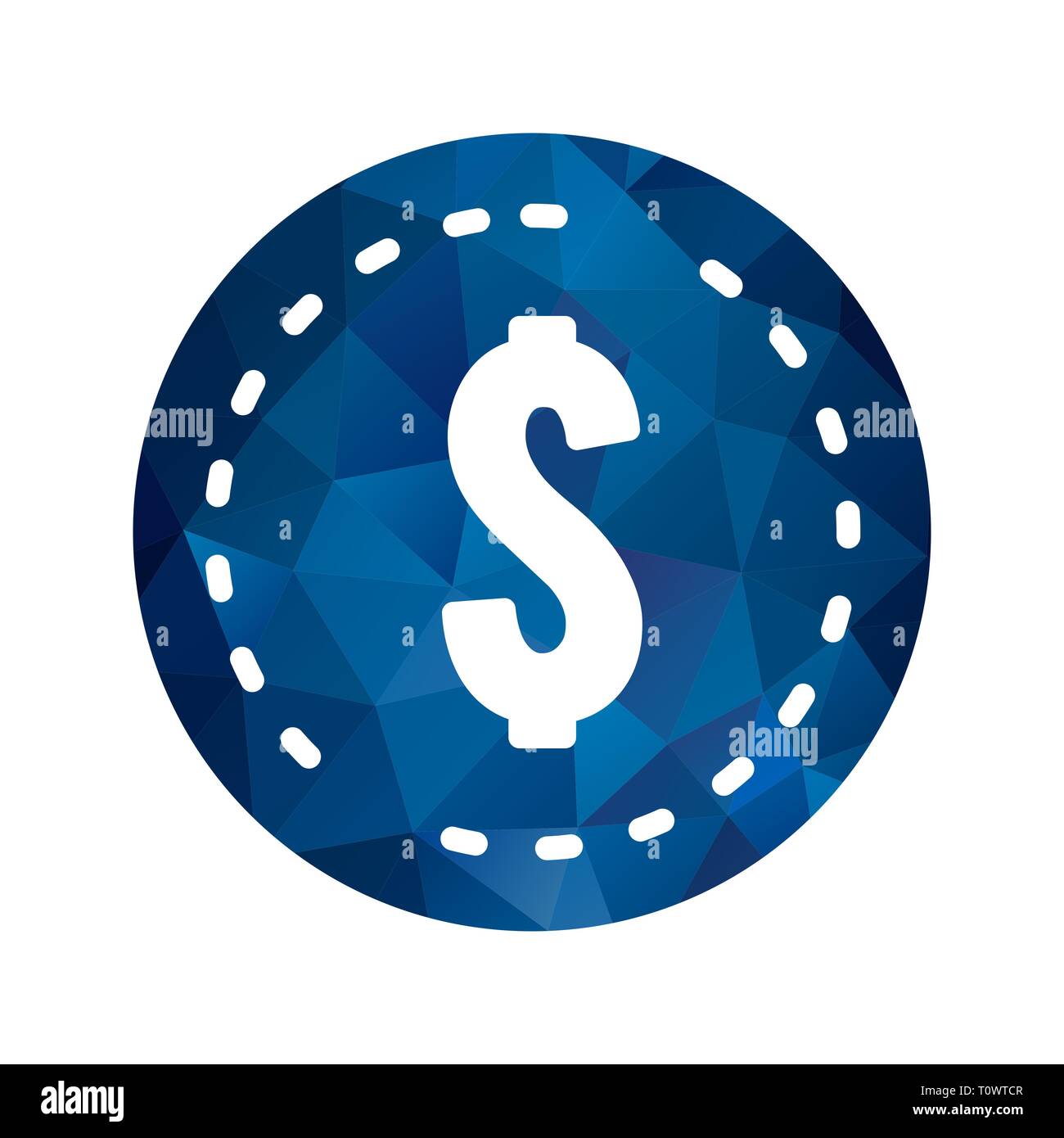 L'icône de pièce de Dollars Illustration Banque D'Images