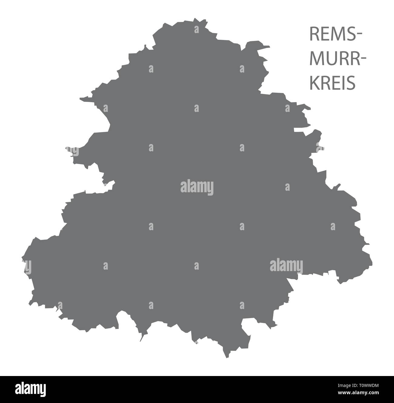 Rems-Murr-Kreis carte du comté de Baden Württemberg Allemagne Illustration de Vecteur