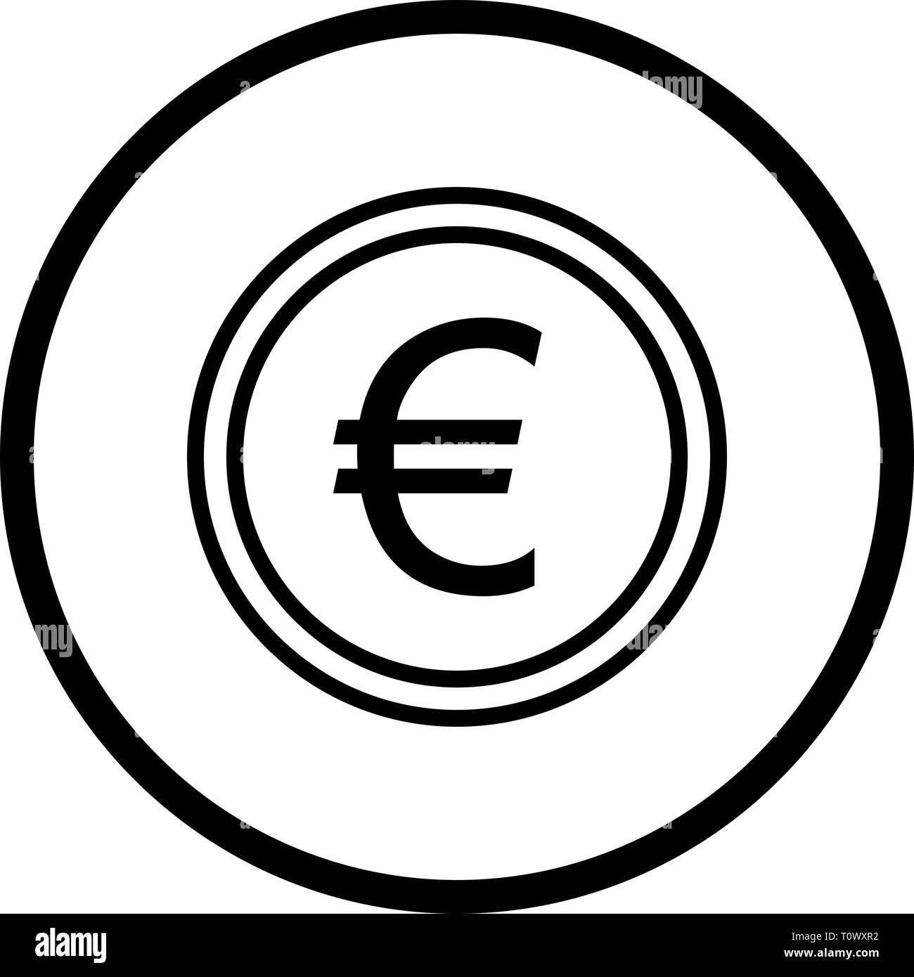 Icône Euro Illustration Banque D'Images