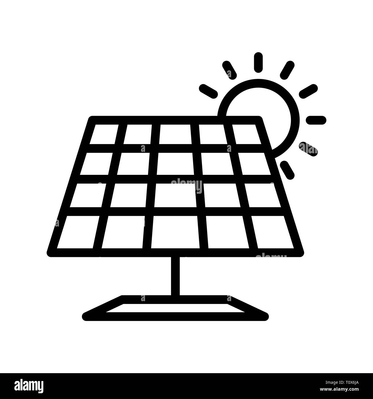 L'icône du Panneau Solaire Illustration Banque D'Images