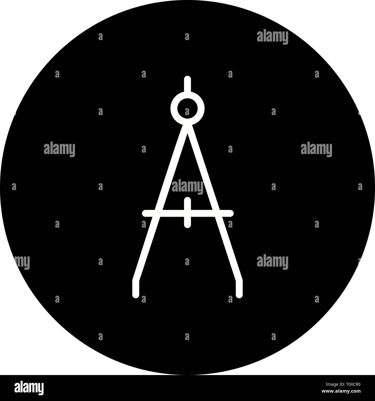 L'icône Boussole Illustration Banque D'Images