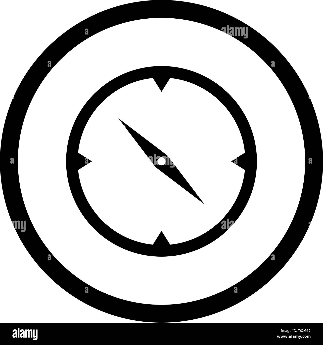 L'icône Boussole Illustration Banque D'Images