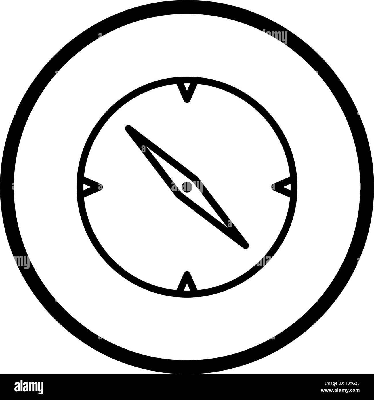 L'icône Boussole Illustration Banque D'Images