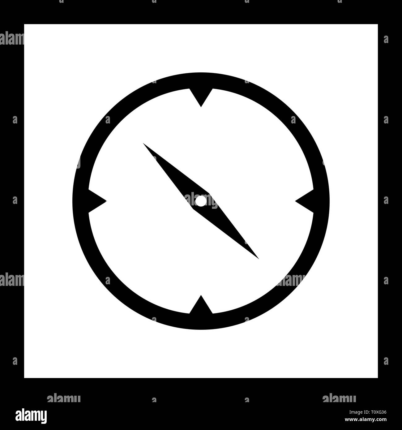 L'icône Boussole Illustration Banque D'Images