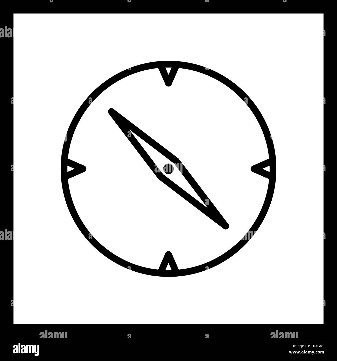 L'icône Boussole Illustration Banque D'Images