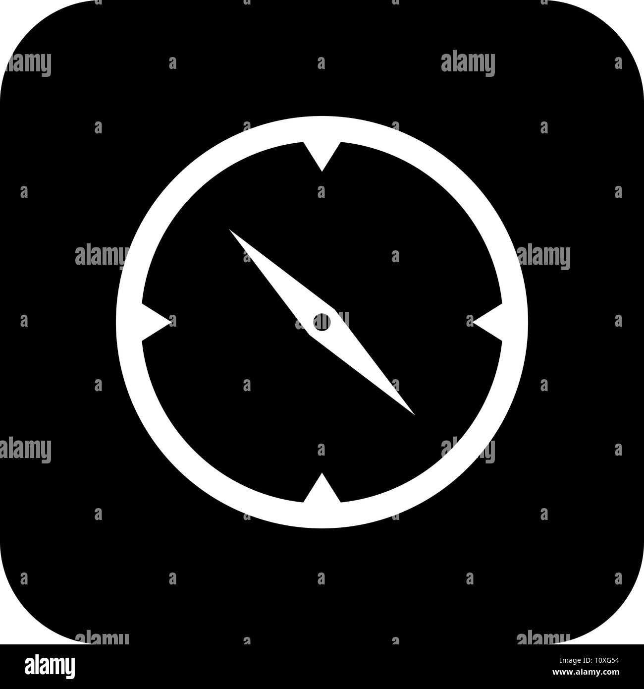 L'icône Boussole Illustration Banque D'Images