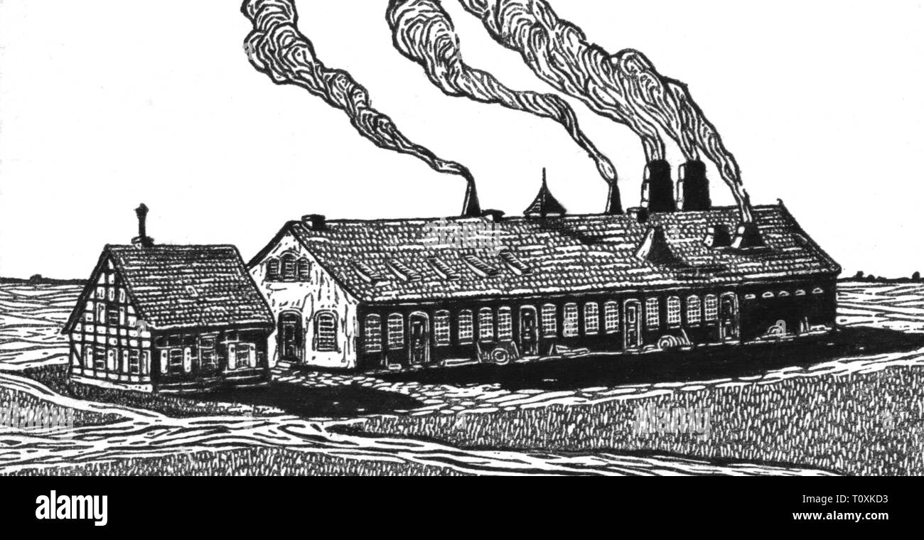 L'industrie, le métal, l'acier, l'usine Krupp, smelledery et d'accueil d'origine, Essen, 1819 Additional-Rights Clearance-Info,--Not-Available Banque D'Images