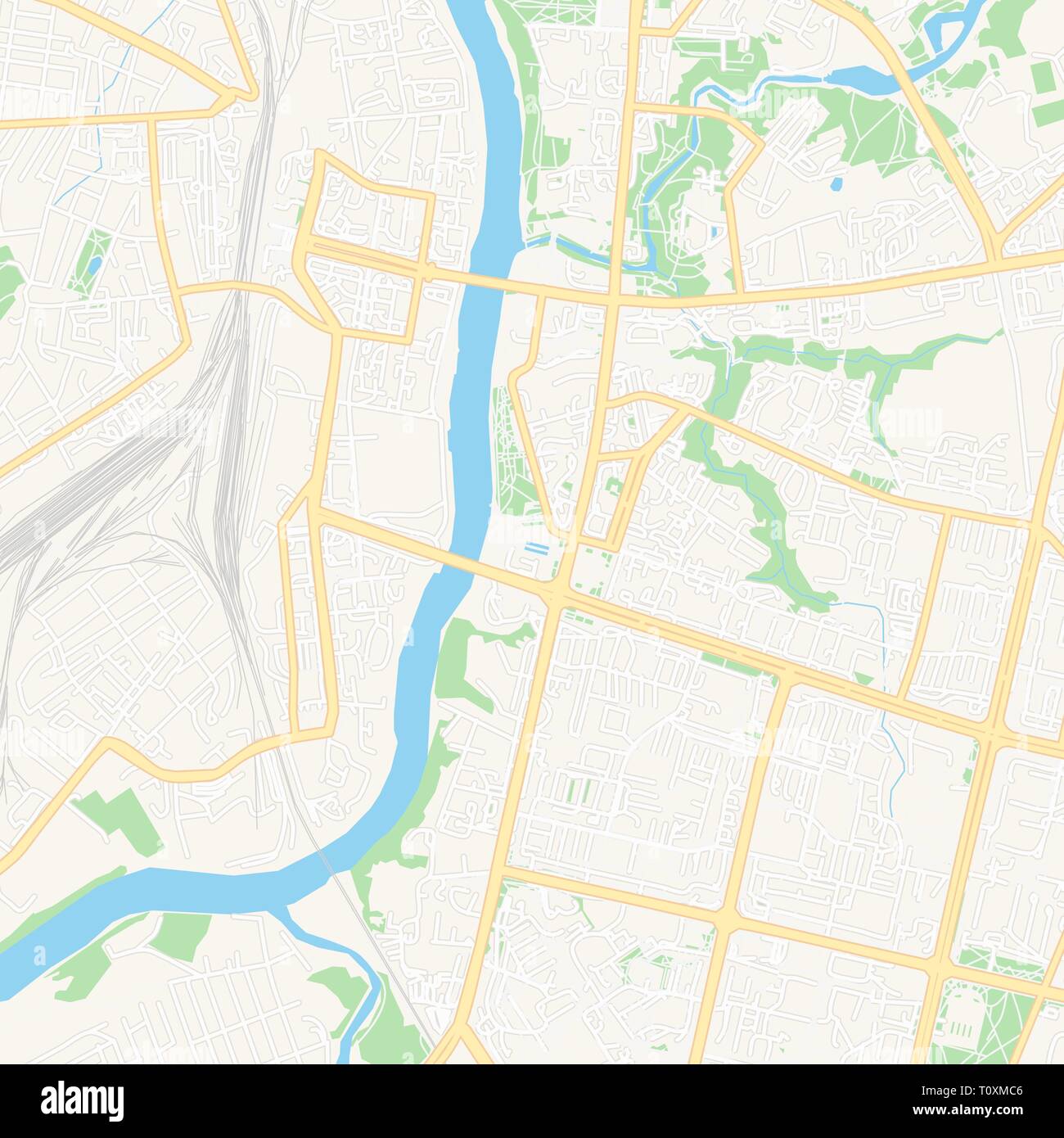 Carte imprimable de Vitebsk, Biélorussie avec les principaux et les routes secondaires et les grandes compagnies de chemin de fer. Cette carte est soigneusement conçu pour le routage et la mise particulier Illustration de Vecteur