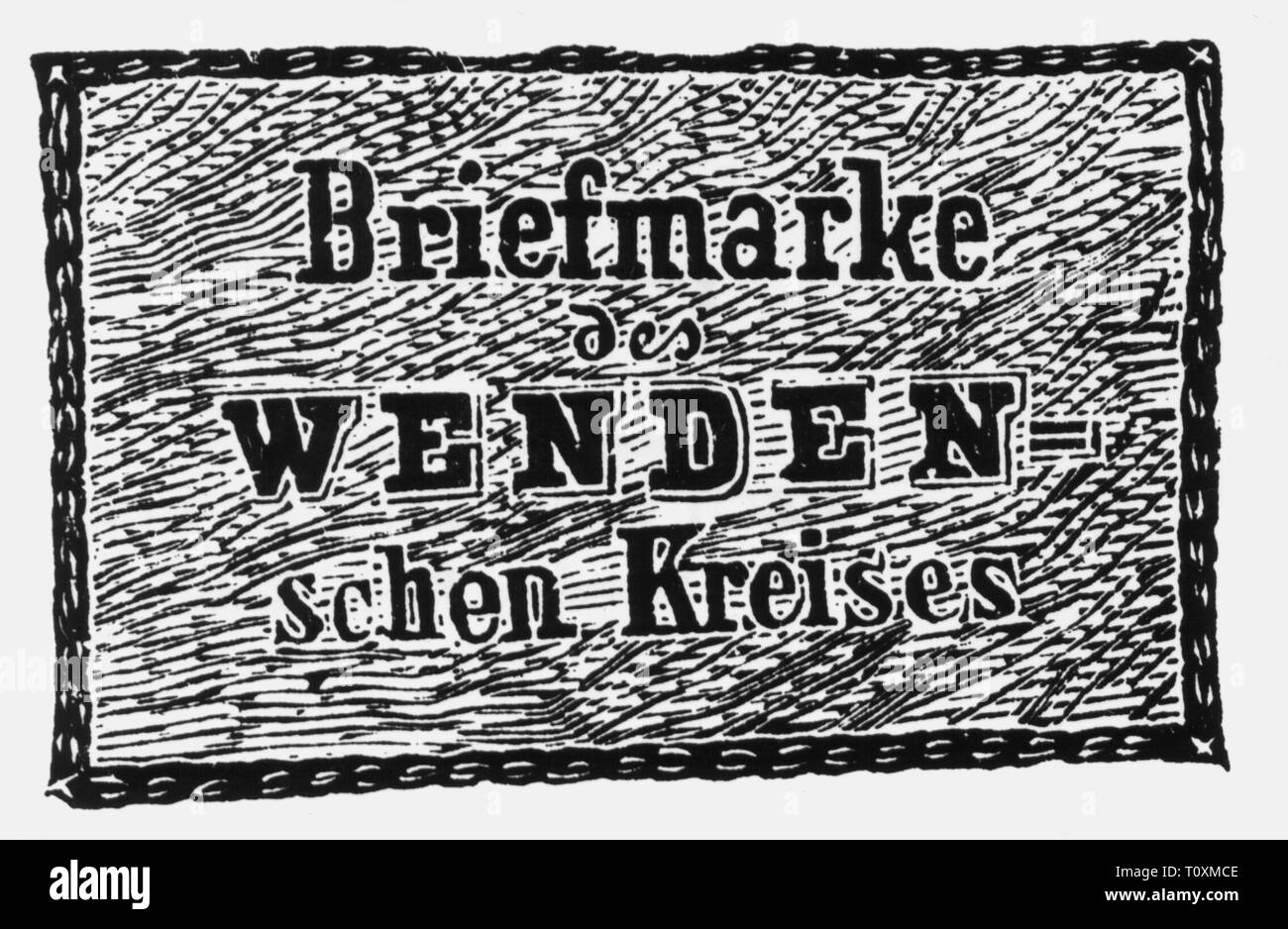 La poste, timbres, Lettonie, 2 kopecks timbre-poste, Wenden, cercle, 1863 Additional-Rights Clearance-Info-Not-Available- Banque D'Images