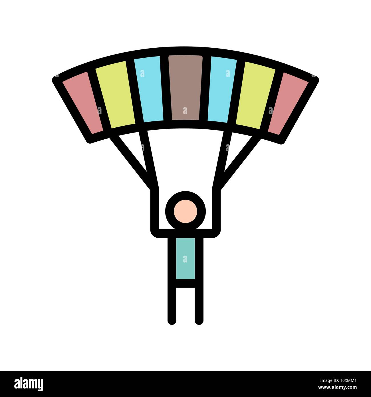 L'icône Illustration Parachutiste Banque D'Images