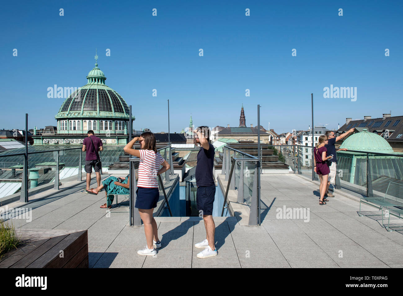 Danemark, copenhague, paysage urbain depuis le toit d'Ny Carlsberg Glyptotek Banque D'Images