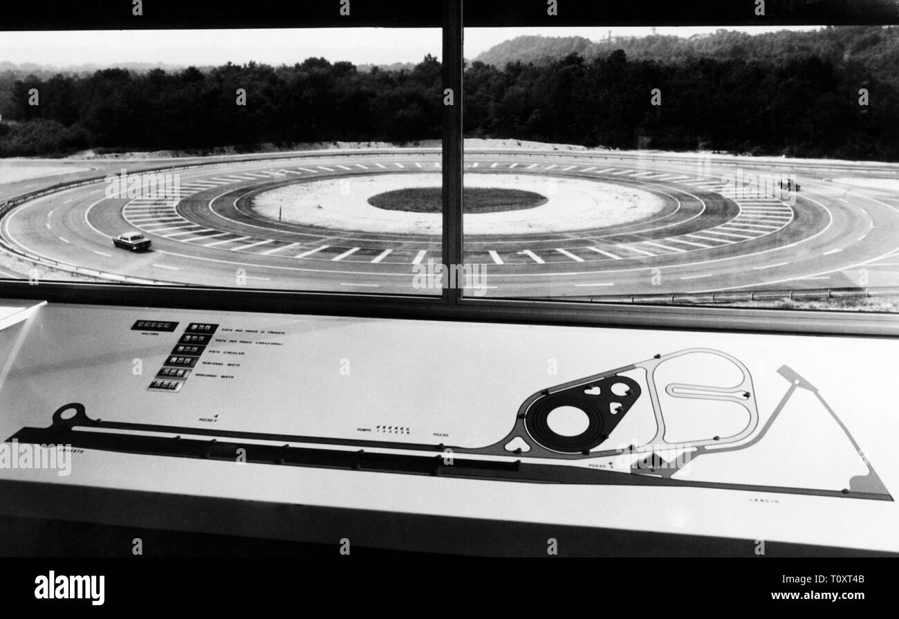 Test de pneus Pirelli, Italie 1969 Banque D'Images