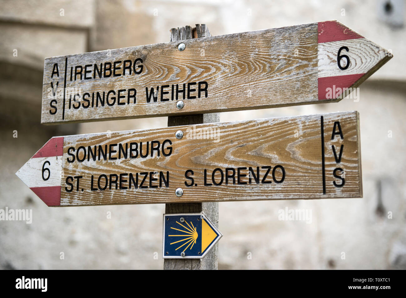 L'Italie, Trentin-Haut-Adige, de l'allée s'identifier Val Pusteria Banque D'Images