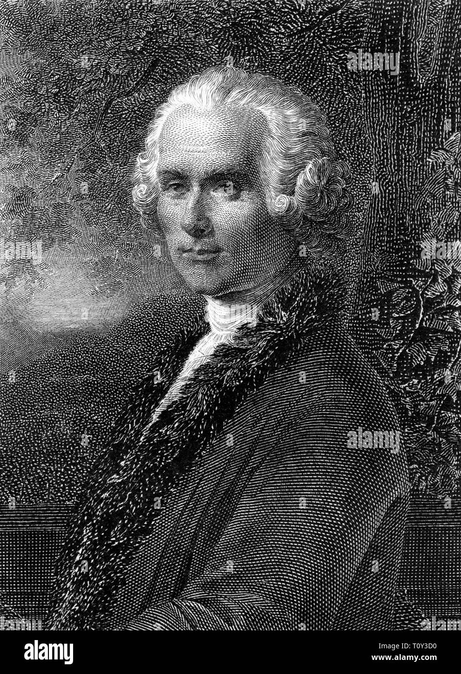 Jean jacques rousseau portrait Banque d'images noir et blanc - Alamy