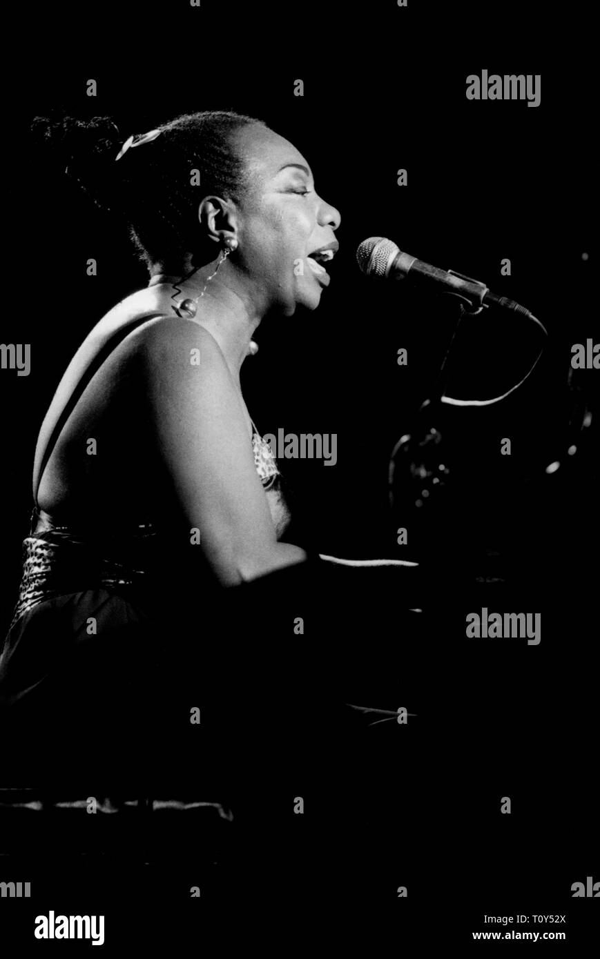 Nina Simone, Festival de Jazz de Maastricht, 1992. Créateur : Brian Foskett. Banque D'Images