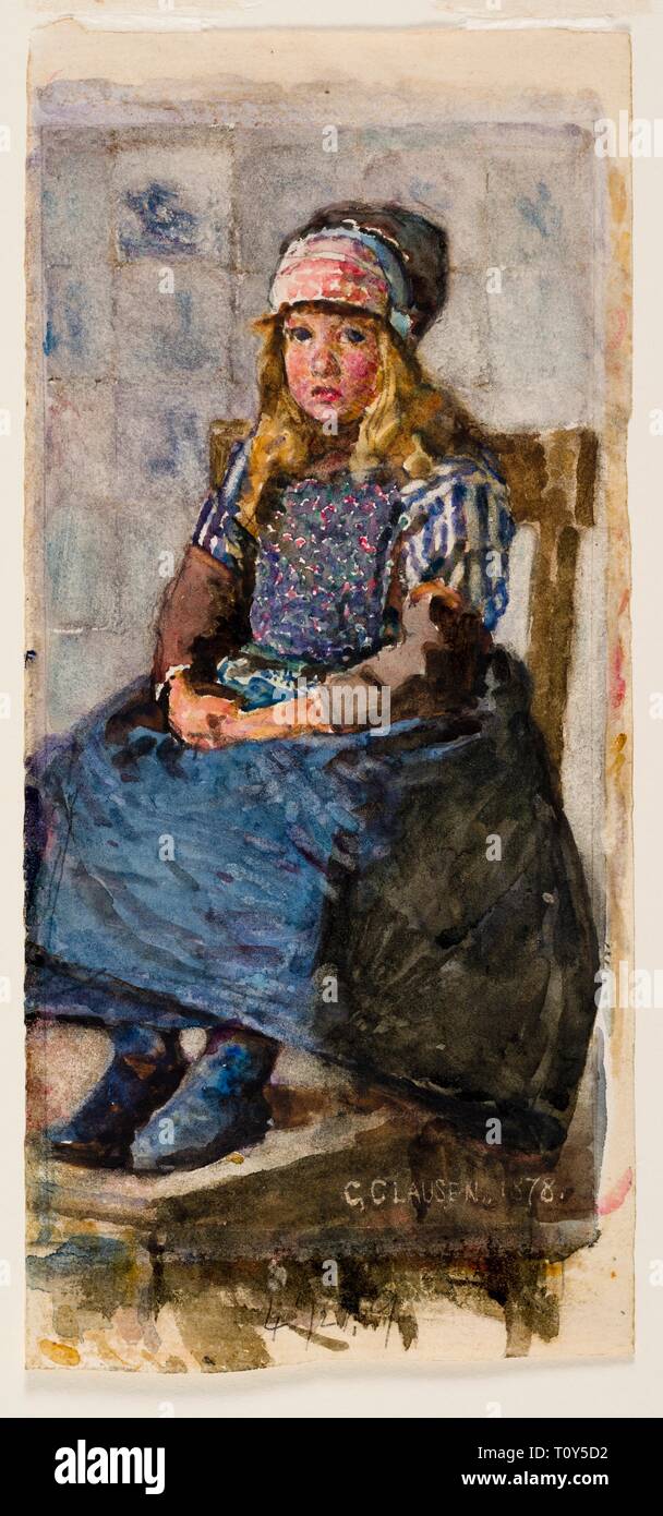 Marianina, 1876. Créateur : George Clausen. Banque D'Images